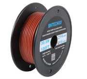 BNTECHGO 16 Gauge Silicone Wire Spool 100 ft Brown Flexible 16 AWG Stranded Tinned Copper Wire